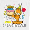 thumbnail image 3 of Garfield - I Live For Birthday's - Men's Short Sleeve Graphic T-Shirt, 3 of 5