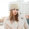 thumbnail image 4 of Loritta winter hats for women Long Scarf Warmer Gloves Set Winter Accessories for Women Beige, 4 of 5