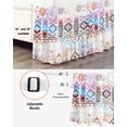 thumbnail image 3 of Colorful Southwestern Wrap Around Bed Skirts for California King Bed 16" Drop,Bed Skirt with Adjustable Elastic Belt Dust Ruffle Bed Valance for Bedroom Modern Geometric Abstract Art Bed Frame Cover, 3 of 7
