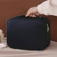 thumbnail image 5 of Large Capacity Multi-Functional Cosmetic Organizer Bag | 3-in-1 Zoned Storage Design | Water-Resistant PU Makeup Brush Case | Portable Travel & School Makeup Bag | 9.84x7.28x4.33 Inches, 5 of 6