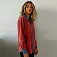 thumbnail image 4 of BLVB Womens Corduroy Button down Shirts Denim Lapel Dressy Casual Long Sleeve Blouses Oversized Spring Fall Tops Jackets Shackets, 4 of 7