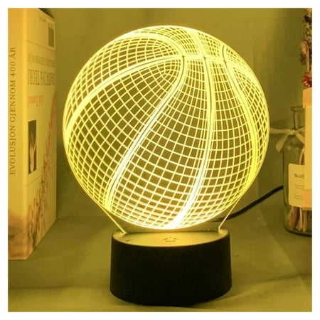 

3D Illusion Night Lamp Basketball Ball Colorful Acrylic Nightlight Touches Control Room Decor Gift Bedroom Night