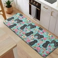 thumbnail image 5 of Bichon Dog Blue Florals Kitchen Rug Mat,Kitchen Runner Rugs Non Skid Washable,Decorative Kitchen Floor Mats for Kitchen,Sink,Laundry,17"x47.2", 5 of 7