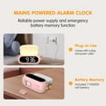 thumbnail image 5 of Cute Digital Clock for Bedrooms, Kids Alarm Clocks with Night Light Lamp, 10 Alarm Tones, Adjustable Brightness, Nap Timer, Snooze, Power-off Memory, Bedside Clocks, 5 of 6
