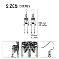 thumbnail image 4 of Halloween Skull Dangle Earrings - Jointed Skeleton Long Drop Earrings Stud Jewelry for Women Men, 4 of 8