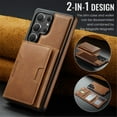 thumbnail image 2 of Case For Samsung Galaxy S25 Ultra 5G 6.9" RFID Blocking Protective Purse Case With Magsafe 7-card Slots Kickstand 2 In 1 Detachabl Flip Shockproof Protective Leather Cover,Brown, 2 of 7