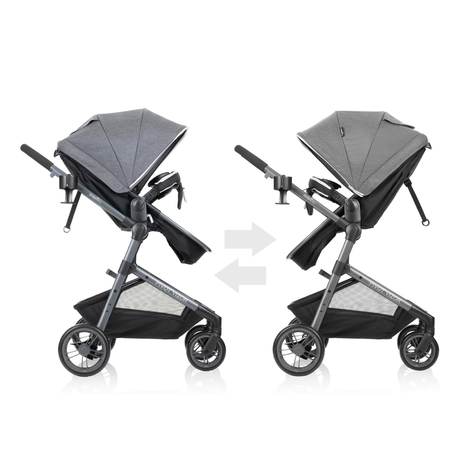 Evenflo Pivot Vizor Baby Travel System with LiteMax Car Seat Unisex Chasse Black Walmart