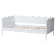 thumbnail image 3 of Baxton Studio Malaya Modern White Wood Full Daybed with Scalloped Edges, 3 of 6