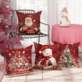 thumbnail image 5 of Funda de almohada de decoración navideña, Papá Noel, muñeco de nieve y funda de almohada de regalo, cojín de sofá, suite, habitación, decoración del hogar de Año Nuevo, 5 of 5