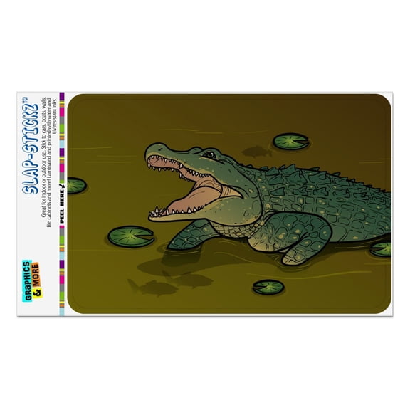 Alligator in Swamp with Lily Pads Home Business Office Sign