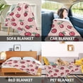 thumbnail image 2 of Yayeee Throw Blanket for Couch Soft Warm 50" x 60" Sofa Chair Bed Decoration, Cherries Pattern, 2 of 7