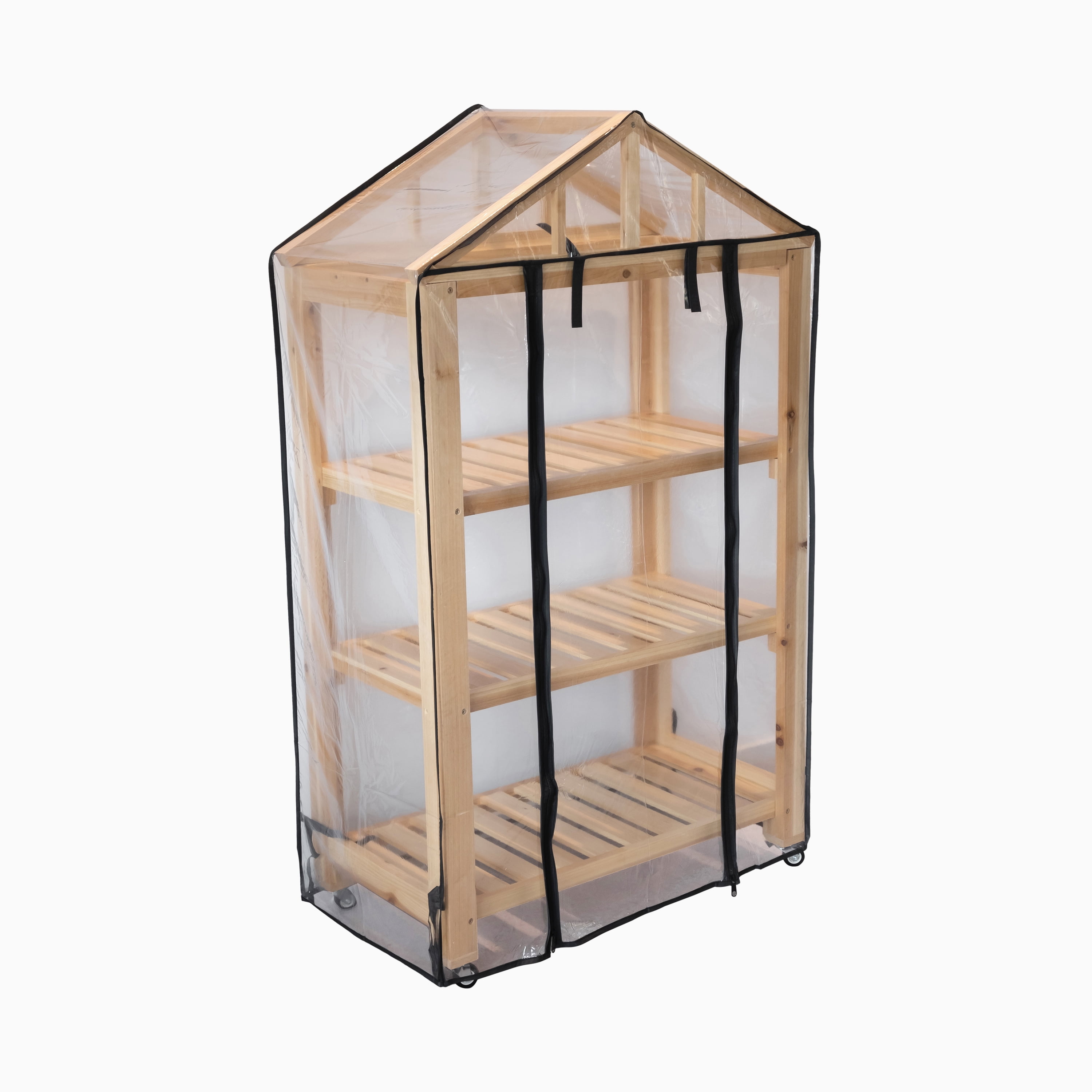 Expert Gardener Outdoor 3-Tier A-frame Greenhouse with Protective PVC Cover