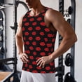 thumbnail image 5 of Fotbe Red Beautiful Lips Pattern Men's Quick Dry Workout Tank Top Gym Muscle Tee Fitness Bodybuilding Sleeveless T Shirt Breathable Workout Shirt-Medium, 5 of 9