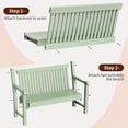 thumbnail image 5 of GONICHA Garden Bench for 2-Person,All-Weather Outdoor Bench for Patio, Park and Porch, Green, 5 of 9