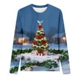 thumbnail image 4 of Craaazy Christmas Shirts Womens Round Neck Long Sleeve Christmas Printed Shirts Gifts, 4 of 4