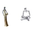 thumbnail image 1 of Figura de escritorio,Figuritas africanas,artesanías,artículos de escritorio coleccionables,Estatua de dama tribal,pieza de arte para decoración del hogar,Figura de pensador abstracto,Estatua, 1 of 8