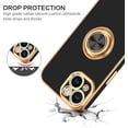 thumbnail image 5 of iPhone 15 Plus Case,Phone Case iPhone 15 Plus,Slim Fit Soft 360° Ring Holder Kickstand Magnetic Car Mount Supported Easy Clean Shockproof Protective Cover for iPhone 15 Plus 6.7", Black/Golden, 5 of 8