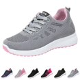 thumbnail image 2 of AUDeals Women’s Mesh Sneakers Slip On Walking Shoes Lightweight Low Top Gym Trainers Non Slip Casual Tennis Shoes (Grey, 8.5), 2 of 9