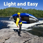 Sea Eagle 300X Explorer Touring, Camping, Fishing & Whitewater Inflatable Kayak, 1 Person, Lightweight, Self-Bailing, High Pressure Drop Stitch Floor -W/Paddle, Seat, SUP Pump, Skeg - Pro Package