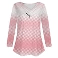 thumbnail image 4 of FAIWAD Chemises à Manches Longues pour Femmes Blouses Décontractées Col en V Boutons Tunique Ample Tendance, 4 of 5