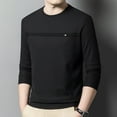 thumbnail image 6 of Men's Waffle Sweatshirt Round Neck Printed Casual Bottom Shirt, 6 of 7