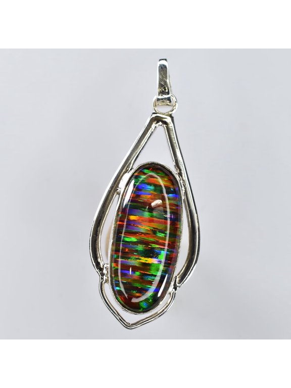 925 Starling Silver Pendant CERTIFEID 32 Ct Natural Oval Gemstone Free Delivery