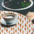 thumbnail image 2 of Ambesonne Carrots Fitted Round Tablecloth, Organic Veggies Pattern, 40"- 44" Diameter, Khaki Pale Vermilion, 2 of 5