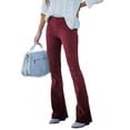 thumbnail image 1 of FASHIONWT Women Corduroy High-Rise Slim-Fit Lady Flared Trousers, 1 of 5