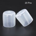 thumbnail image 2 of Unique Bargains 20pcs Embouts en Caoutchouc 25mm (1') Vinyle PVC Rond Tube Bouchon Couvercle Vis Protecteurs de Filetage Clair, 2 of 5