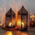 thumbnail image 2 of Metal Vintage Wind Lights Lantern,Table Top Decor, No Candle ZTFD-48L, 2 of 5