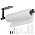 PHANCIR Black Wall Mount Vertical Paper Towel Holder Rack for Kitchen