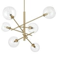 thumbnail image 2 of Hunter - Farling 6-light Alturas Gold, Extra Large Chandelier, Dimmable, Modern Style, Sputnik Shaped, for Bedrooms, Dining, Living Rooms - 48170, 2 of 8