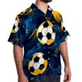 thumbnail image 2 of Football Men's Short Sleeve Beach Button Down Casual Printed Summer Shirts - Unisex, 2 of 6