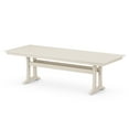 thumbnail image 6 of POLYWOOD Canyon 9-Piece Farmhouse Dining Set with Trestle Legs in Sand, 6 of 10