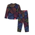 thumbnail image 2 of Uemuo Colorful Shells Pattern Womens Pajama Sets,PJ Set for Women,Pajamas for Women Logo,Long Sleeve Pajama Set for Women,Soft Long Sleeve Top With Pants-Large, 2 of 9