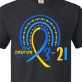thumbnail image 4 of Inktastic 3-21 World Down Syndrome Day Blue and Yellow Rainbow Ribbon T-Shirt, 4 of 5