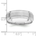 thumbnail image 4 of Auriga 925 Sterling Silver Rhodium Plated 6mm Brushed Wedding Band Ring Size 9.5 for Women, 4 of 6