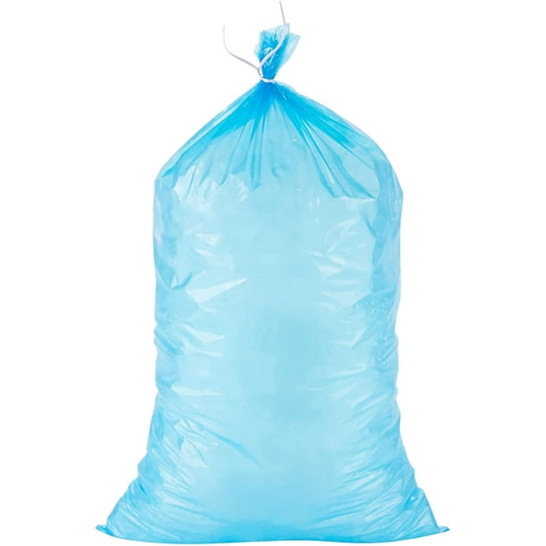 1000 Case Blue Heavy Duty Plastic Ice Bags with Twist Ties Wholesale