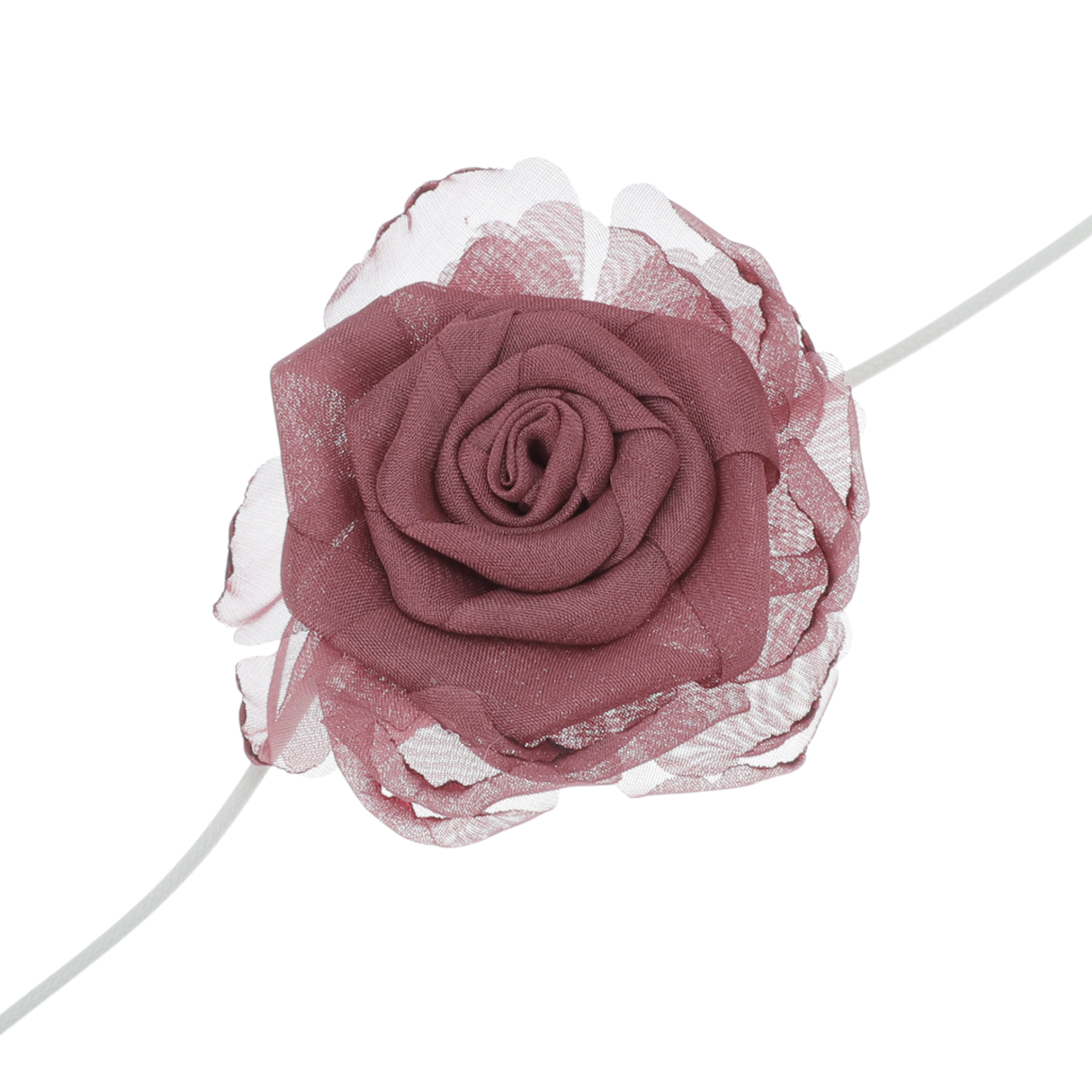Unique Bargains Flower Choker Necklace 1Pc Rose Pink