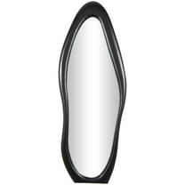DecMode 23" x 63" Black Wavy Abstract Wall Mirror