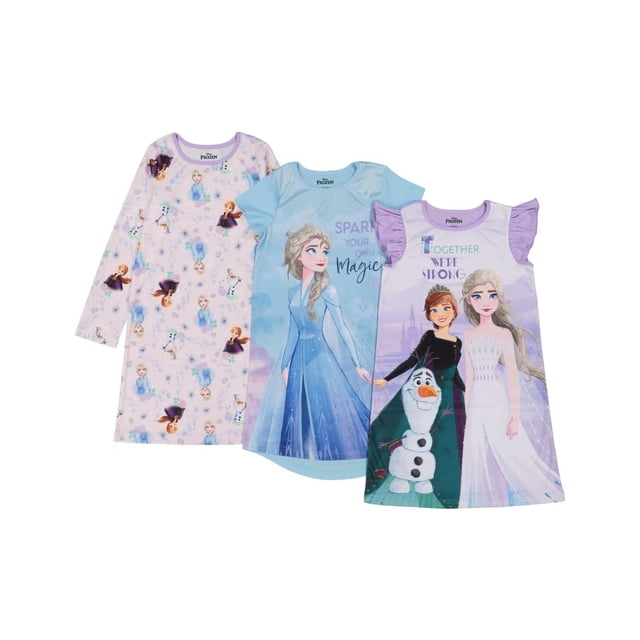 Camisón Disney Frozen 2 para niñas, paquete de 3 unidades, Frozen Magic 2, talla 8
