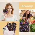 thumbnail image 6 of 5 Pack Foldable Shopping Bag,Halloween Bat Moon Eye Pattern Reusable Grocery Bags with Pockets,Large Reusable Tote Bags with Handles Waterproof & Lightweight, 6 of 6