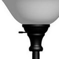 thumbnail image 3 of HomeRoots 526239 71 in. Black Torchiere Floor Lamp with Black Frosted Glass Dome Shade, 3 of 5