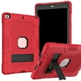 thumbnail image 7 of Clearance Items Heavy Duty iPad 9th/8th/7th Generation Case, Rugged Protective Cover for iPad 10.2" (2021/2020/2019), Shockproof Stand Case with Pen Holder, Full-Body Drop Protection, Red, 7 of 7