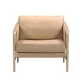thumbnail image 2 of Pemberly Row Handmade Contemporary Tan Genuine Leather Accent Chair, 2 of 6