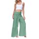 thumbnail image 1 of SAYOO Pantalones de Pierna Ancha para Mujer, Casual, Sueltos, de Color sólido, Cintura Fruncida, Vendaje, Cintura Elástica, Pantalones Femeninos SAYOO  Moda, 1 of 5