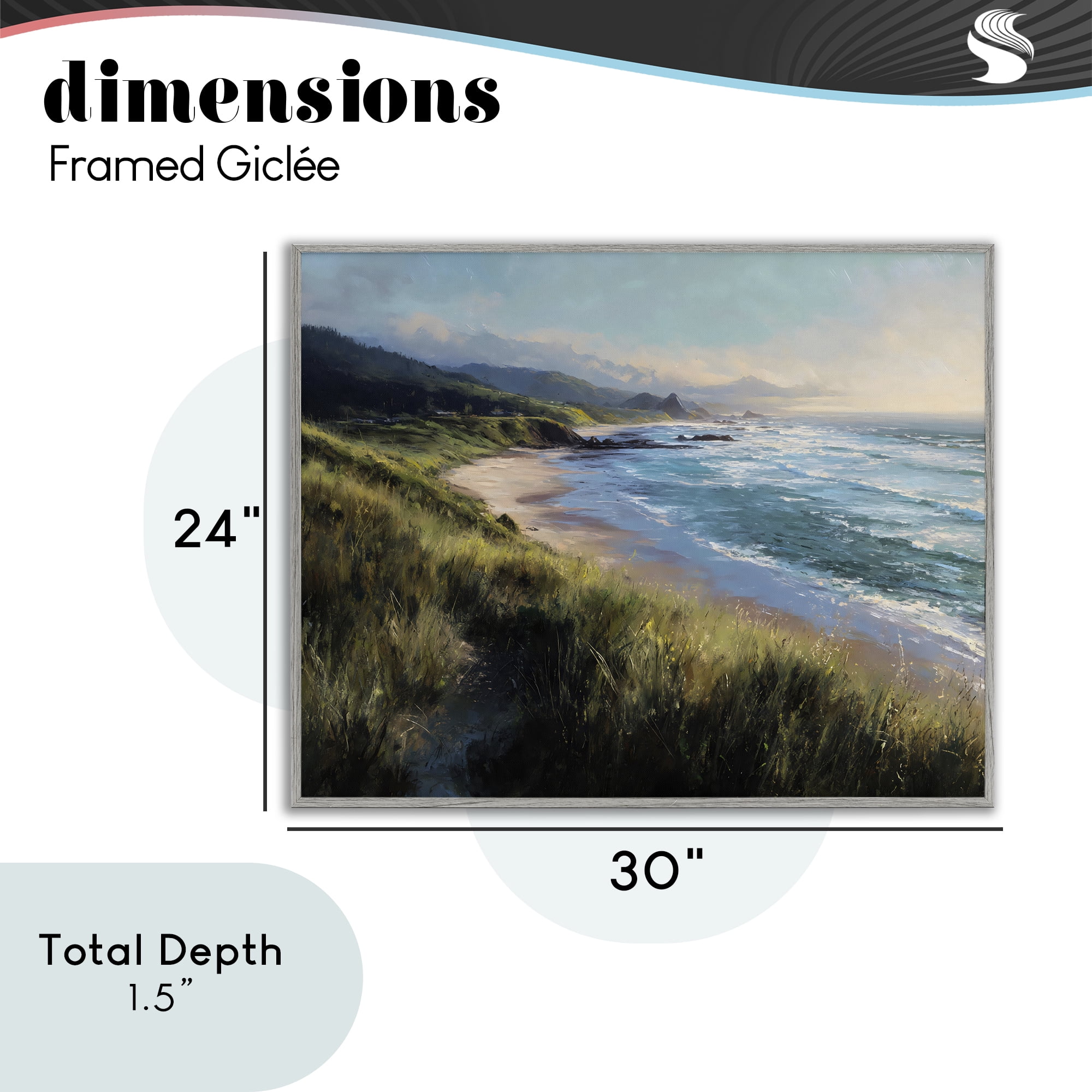 Stupell Industries Nature's Coast in Morning Light Gray Framed Giclee Art, design by Franklyn Gregory