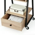 thumbnail image 5 of Oumilen Jewelry Armoire on Casters with Wood Chest Drawer in Yellow, 5 of 7