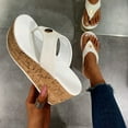 thumbnail image 6 of Jsaierl Womens Platform Sandals Dressy Summer Clip Toe Sandals Comfortable Slip On Sandals Boho Beach Sandal Size 10, 6 of 7