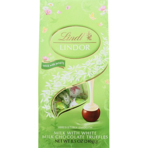 Lindt Lindor Milk and White Milk Chocolate Truffles, 8.5 Oz. - Walmart.com - Walmart.com